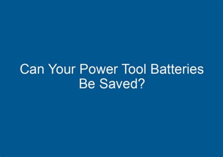 Can power tool batteries be repaired?