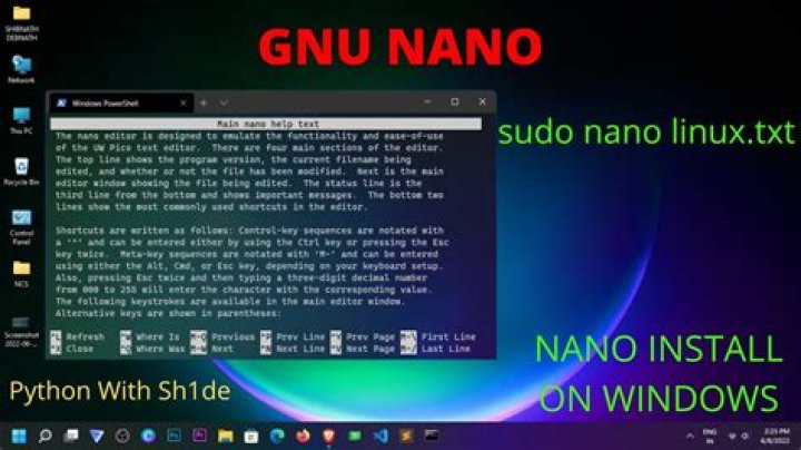 Can you install Nano on Windows?