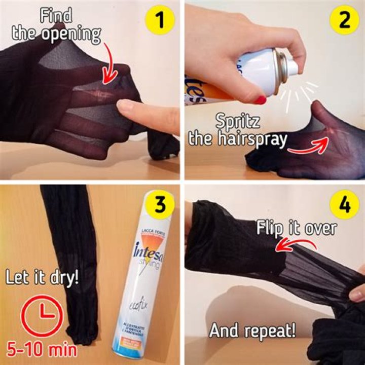 Does hairspray stop runs in tights?