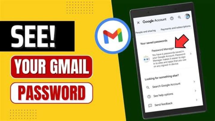 How can I see my Gmail password in mobile app?