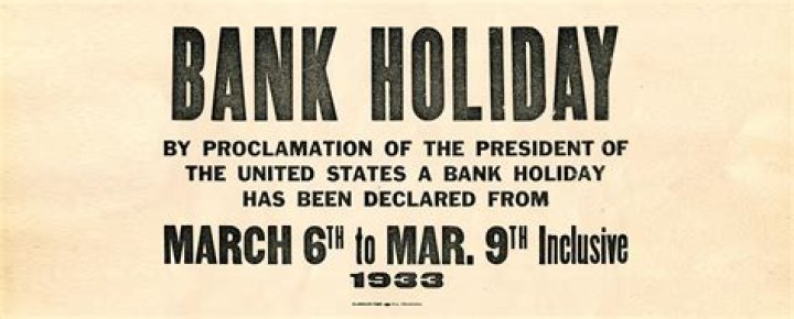 How did the bank holiday help the Great Depression