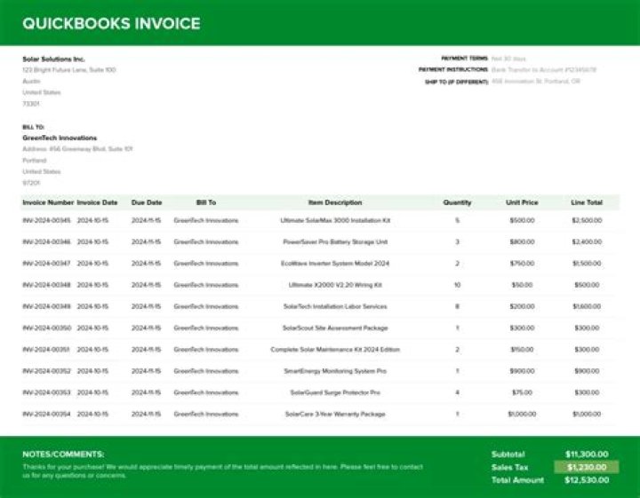 How do I change a service item in QuickBooks