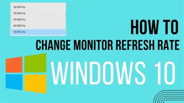 How do I change the refresh rate on my monitor?