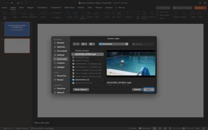 How do I embed a video into Open Office Impress?