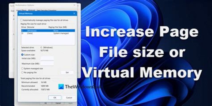 How do I increase page file size in Windows XP?