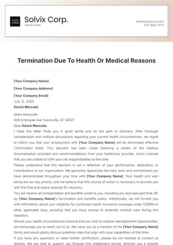 How do I resign due to medical reasons?