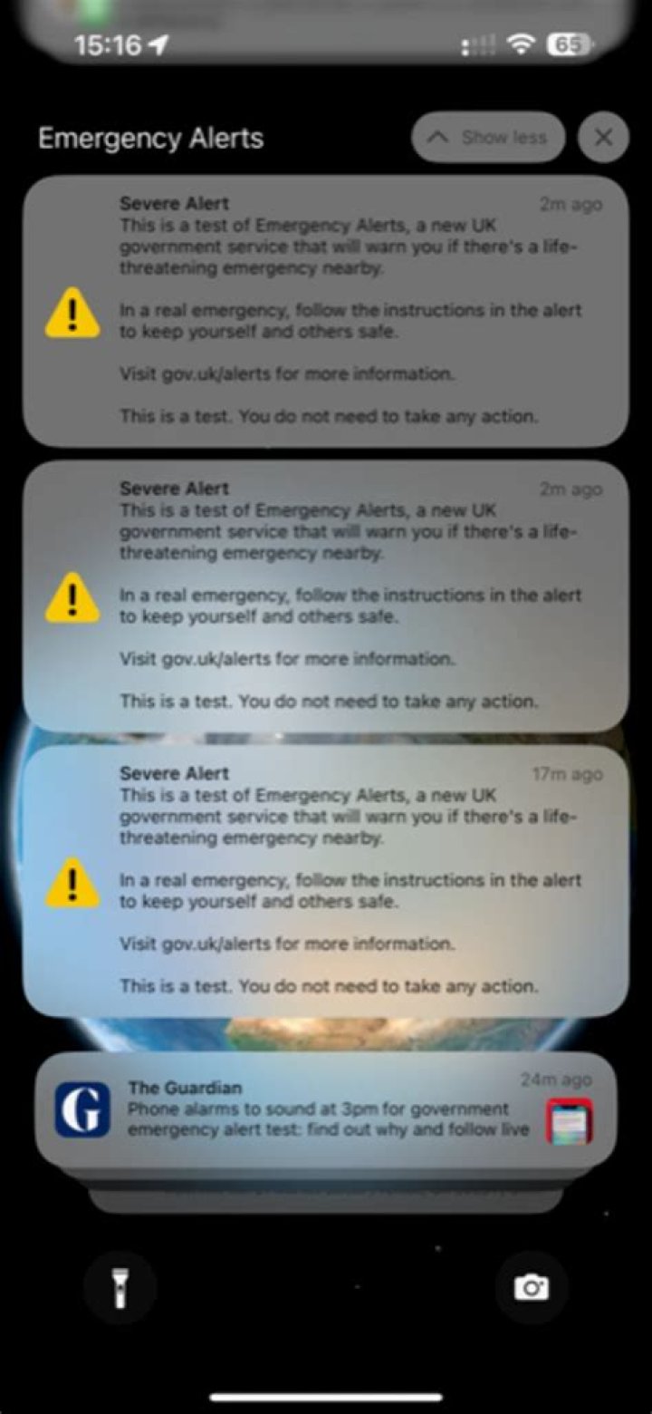 How do I see missed emergency alerts on iPhone?