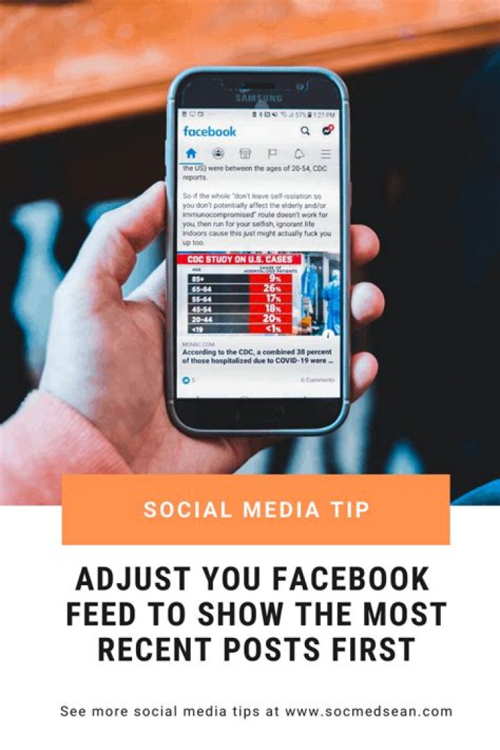 How do I set my Facebook feed to most recent?