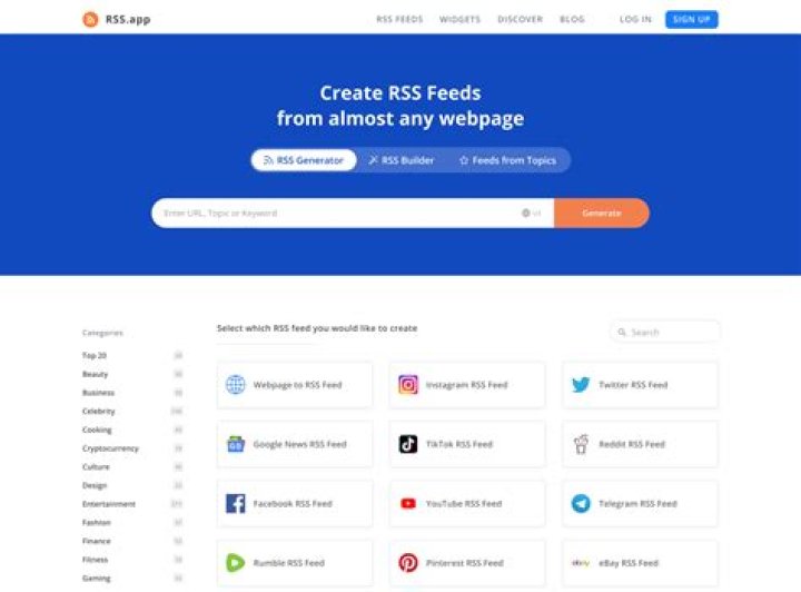 How do I set up an RSS feed for my blog?