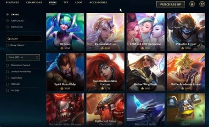 How do teams get skins in lol?