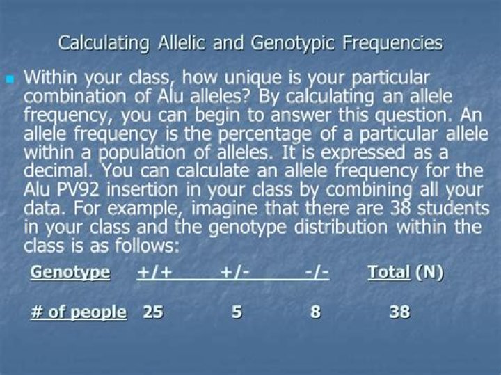 How do you calculate allelic and genotypic frequencies?