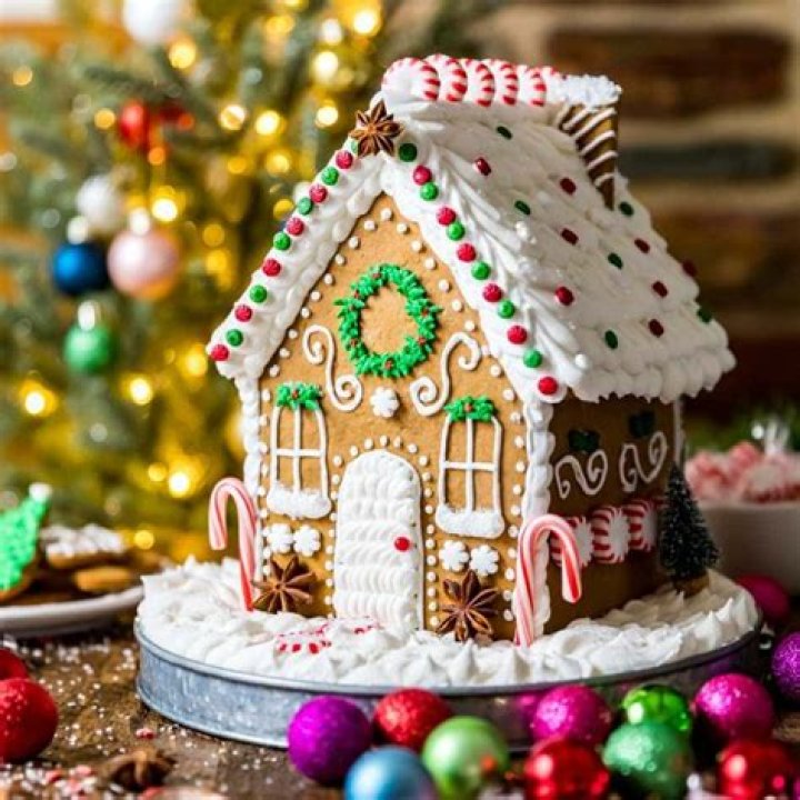 How do you decorate a gingerbread house?
