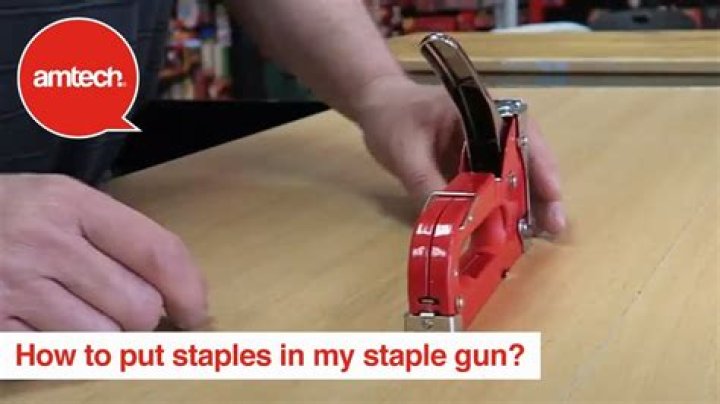 How do you load staples into a craftsman staple gun?