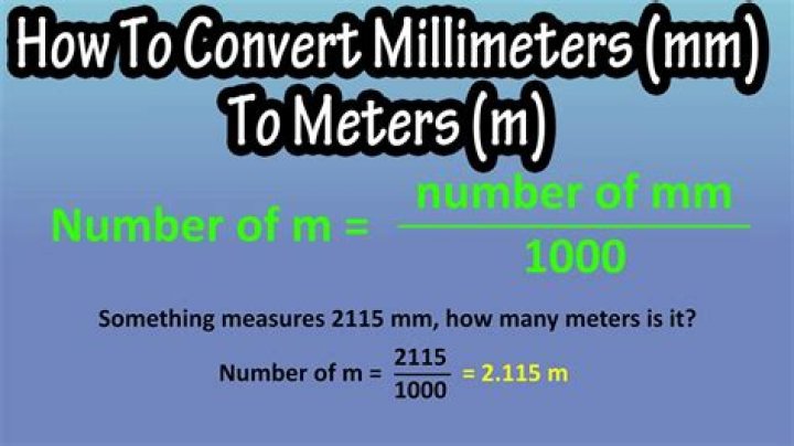 How do you measure millimeters in meters?