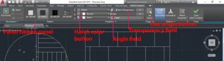 How do you show the hatch window in AutoCAD?