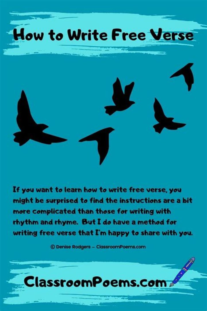 How do you write a free verse poem in middle school?