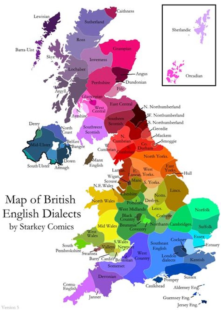 How many dialects are there in the UK?