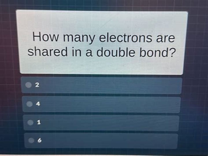 How many electrons are shared in a double bond?