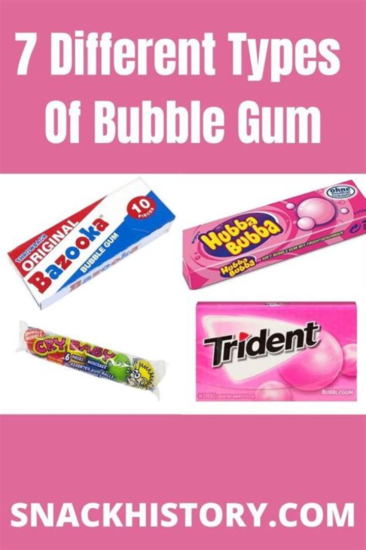 How many types of bubble gum is there?