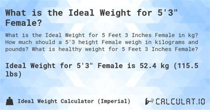 How much should a 5 0 female weigh?