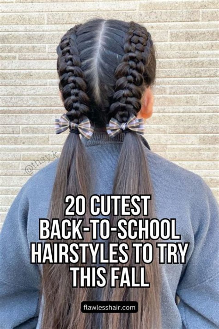 How should I wear my hair on the first day of school?
