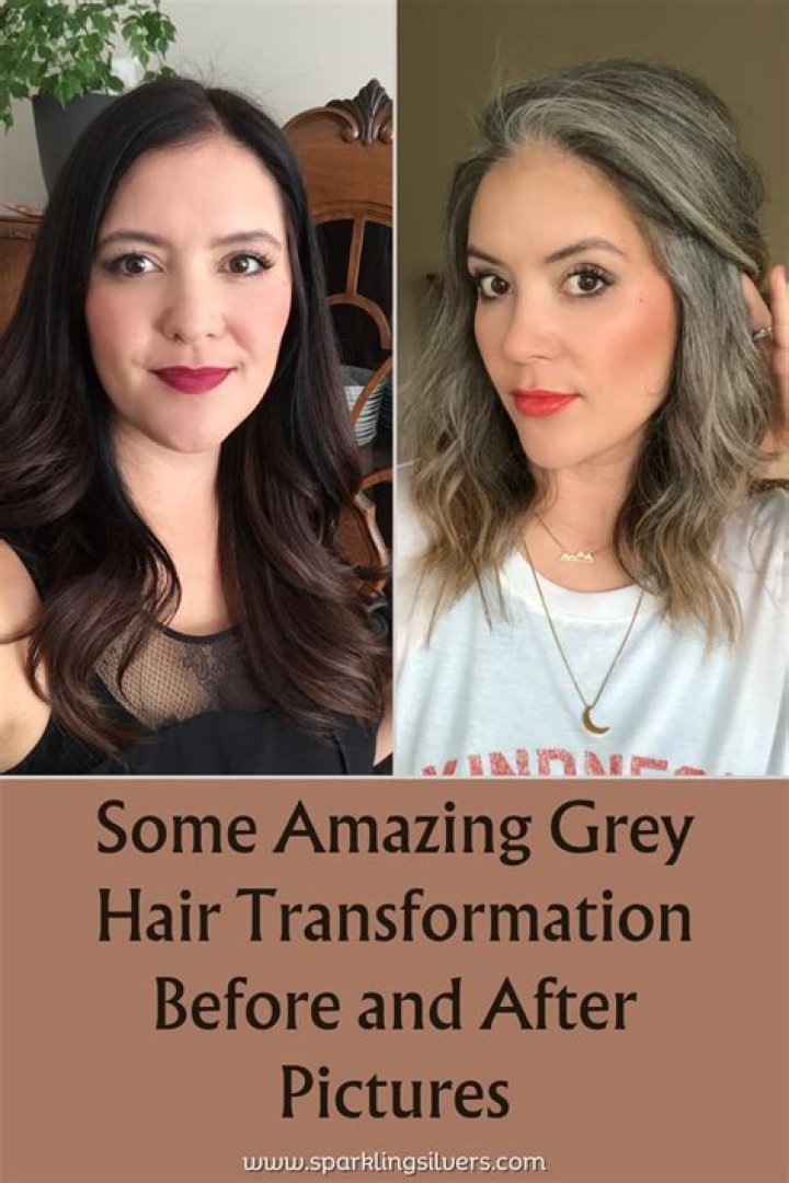 How should you wear your hair when growing out gray?