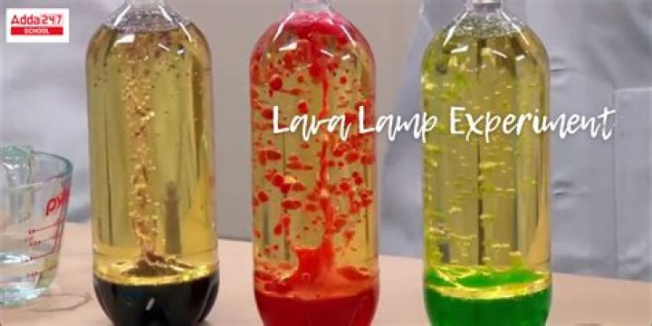 What 2 things are reacting in a lava lamp?