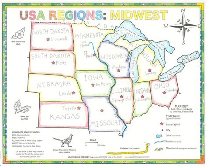 What are five facts about the Midwest region?