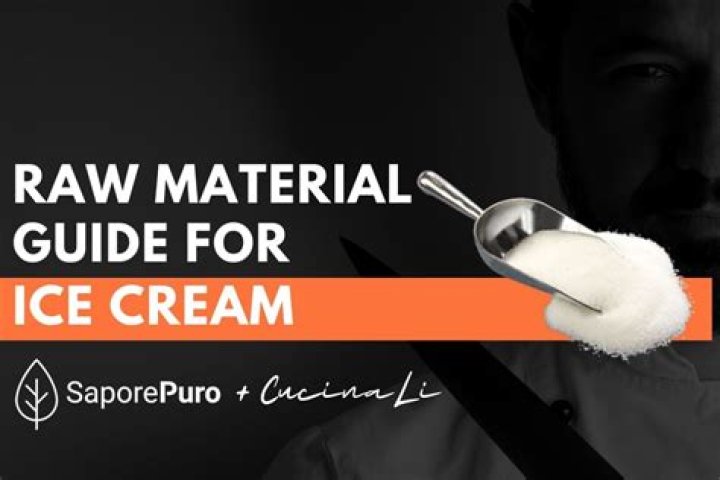 What are raw materials for ice cream?