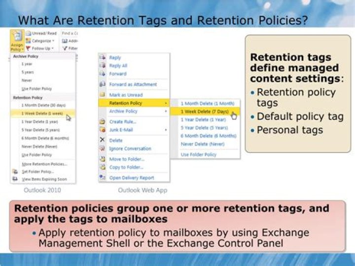 What are retention tags?