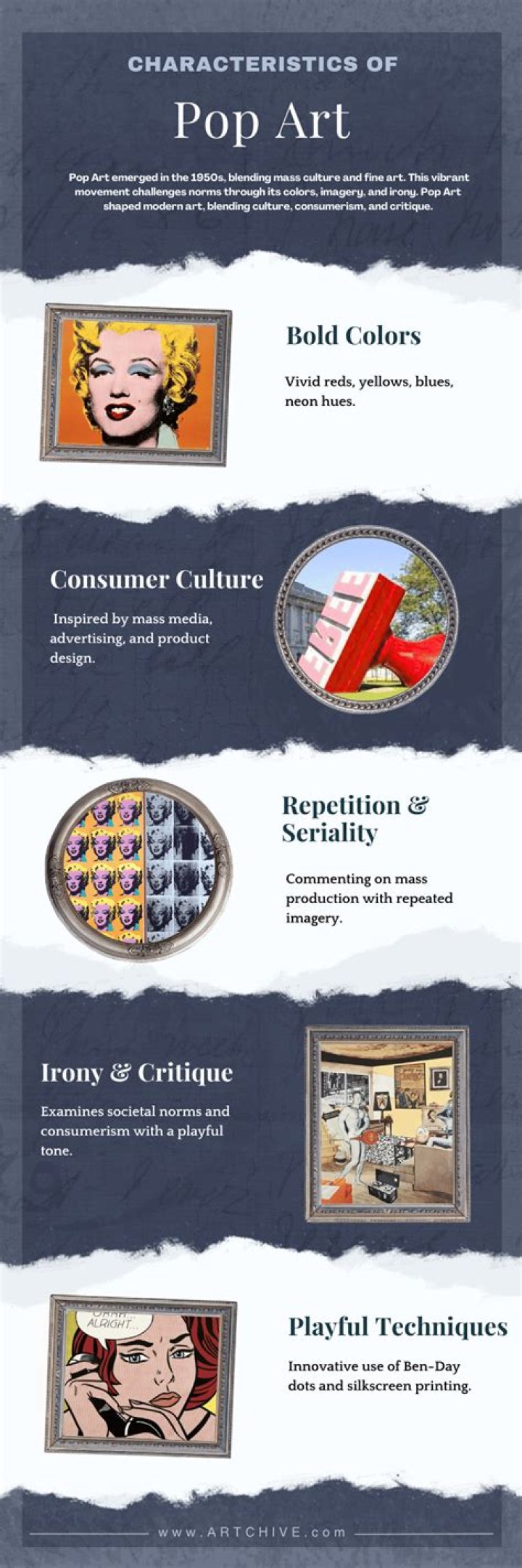 What are the key characteristics of Pop Art