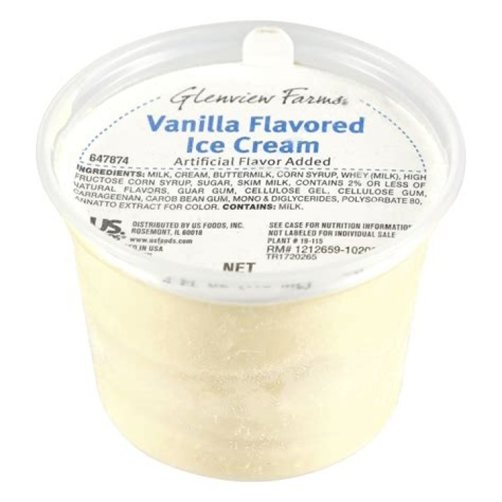 What chemicals are in vanilla ice cream?