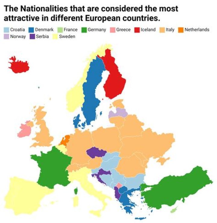 What country is considered the most attractive?