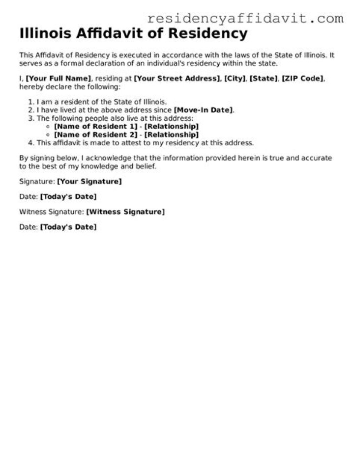 What determines residency in Illinois?