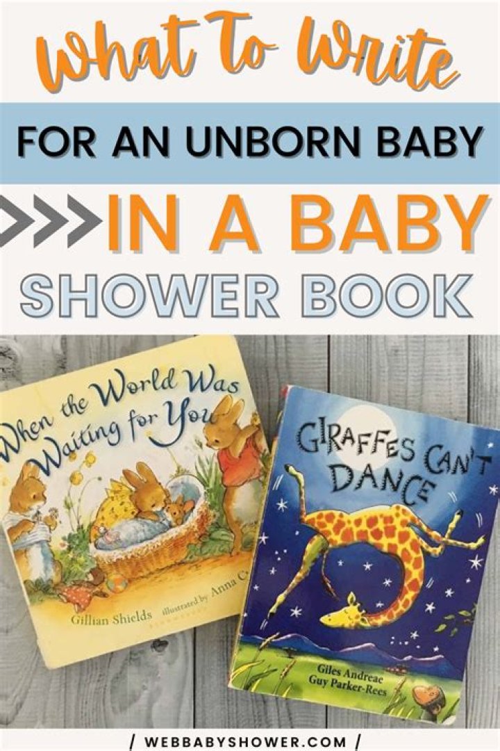 What do you write in a book for baby shower?