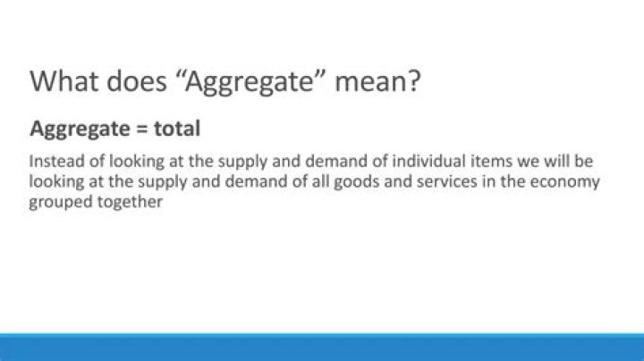 What does aggregate wealth mean?