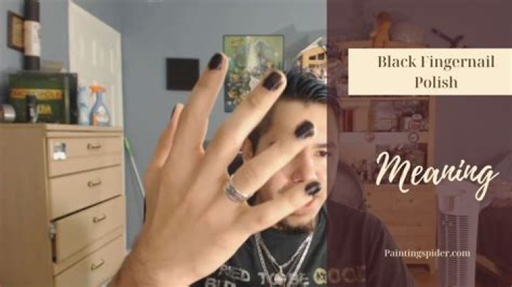 What does black fingernail polish mean on a man?
