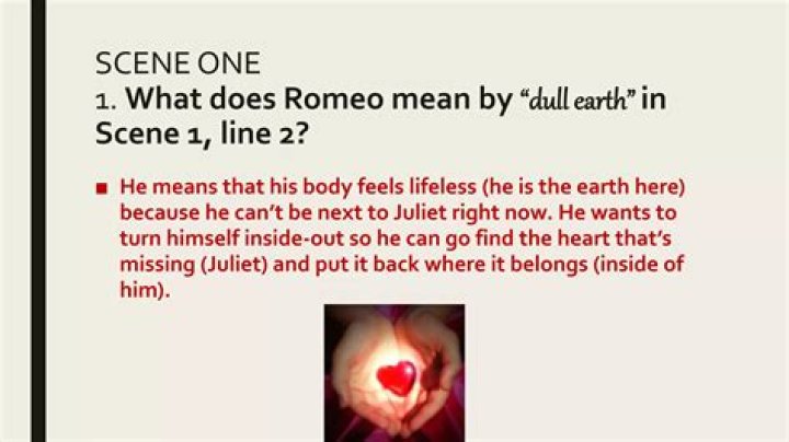 What does Romeo mean when he says dull earth