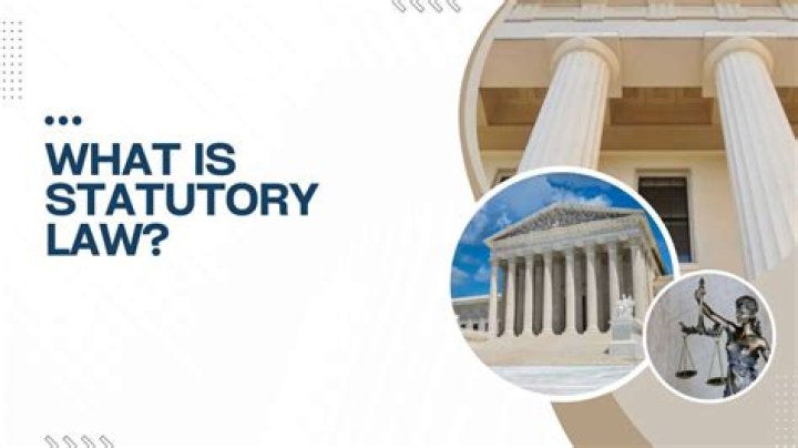 What does statutory law mean?