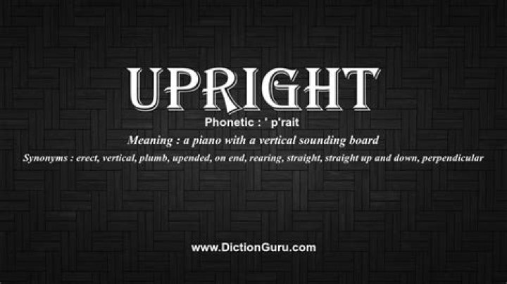 What does upright mean?