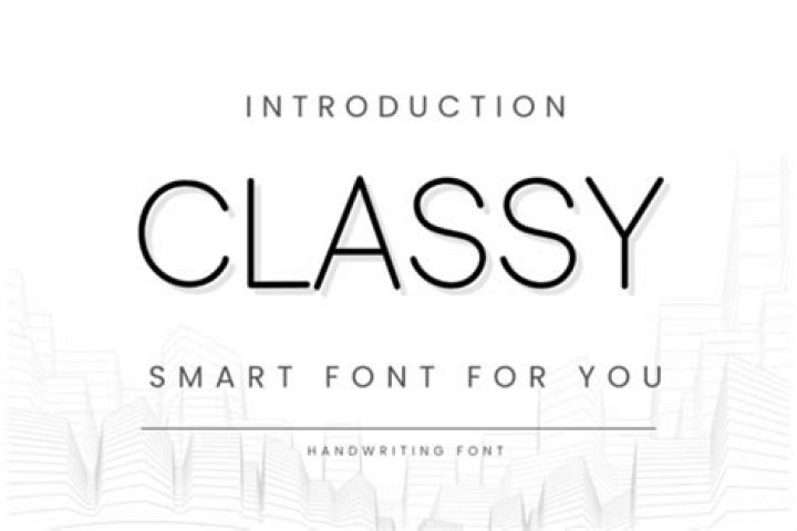 What is a classy looking font?