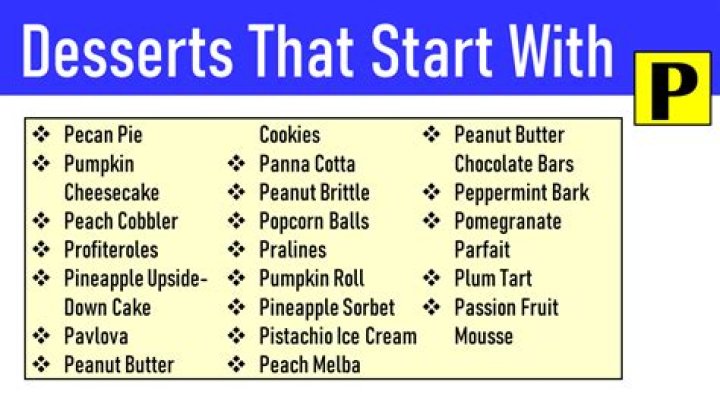 What is a dessert that starts with AE?