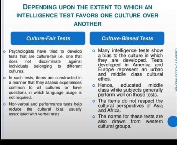 What is culture free test in psychology