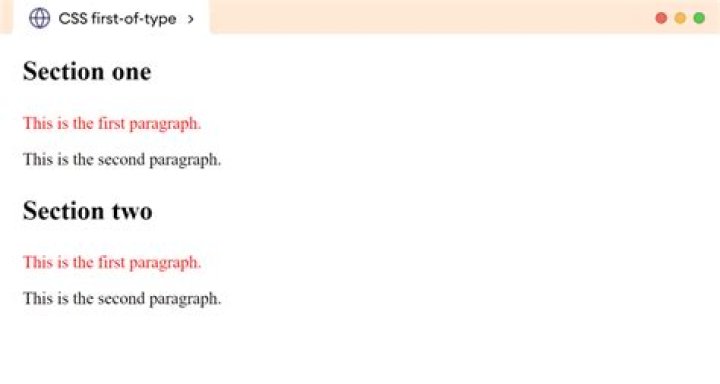 What is first-of-type in CSS?