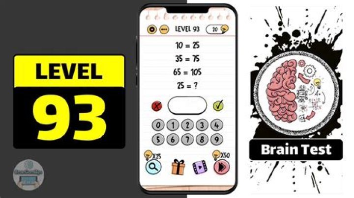 What is level 93 on brain test?