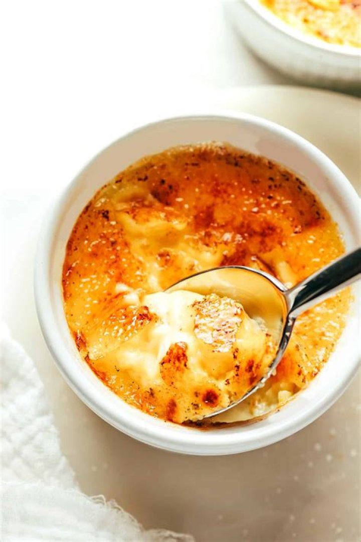 What is on top of creme brulee?