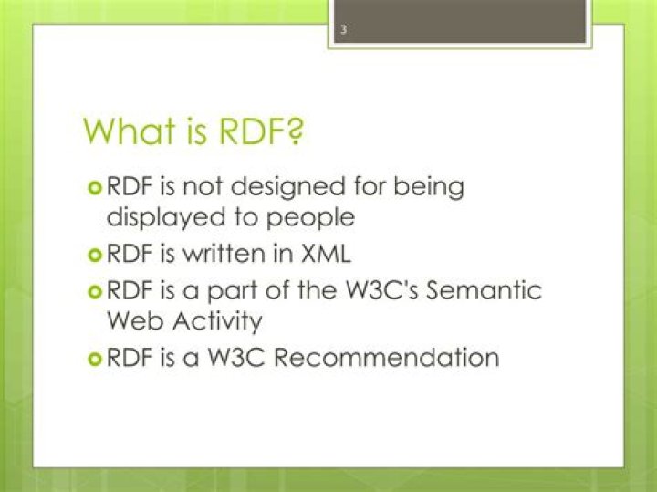 What is RDF used for?