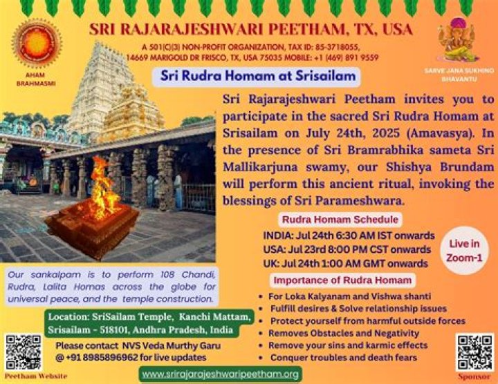 What is the benefit of Rudra Homam?
