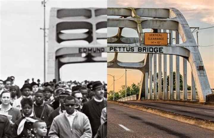 What is the Edmund Pettus Bridge famous for?
