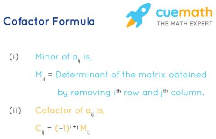 What is the formula for cofactor?
